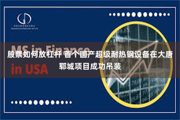 股票如何放杠杆 首个国产超级耐热钢设备在大唐郓城项目成功吊装
