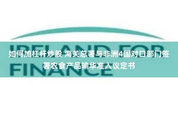 如何加杠杆炒股 海关总署与非洲4国对口部门签署农食产品输华准入议定书