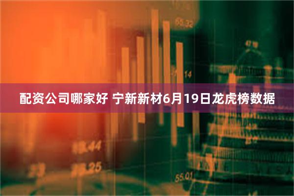 配资公司哪家好 宁新新材6月19日龙虎榜数据